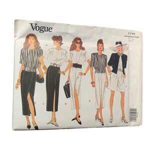 Vintage Vogue 1170 Pattern Jacket Dress Shirt Skirt Shorts Size 6-8-10 uncut